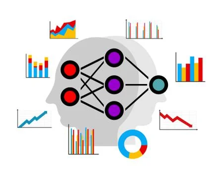Artificial neural network, deep learning, data mining for predicting pattern Stock Illustration