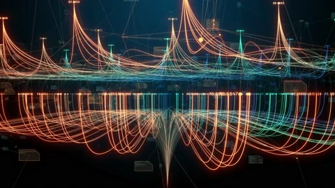 Artificial neural network nodes for solving AI artificial intelligence problems Stock Footage 171092712