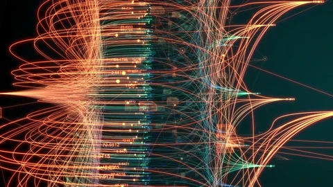 Artificial neural network nodes for solving AI artificial intelligence problems Stock Footage 171094265