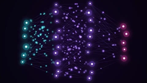 Artificial Neural Network Processing Data in Cyberspace 動画素材 343906117