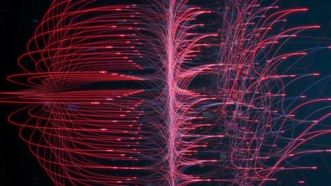 Artificial neural networks AI simulated deep machine learning algorithms Vidéo 171094258