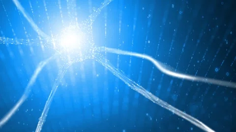 Artificial neuron cell network with binary data Stock Footage 324188367