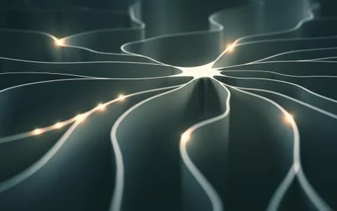 Artificial Neuron Concept Stock Illustration