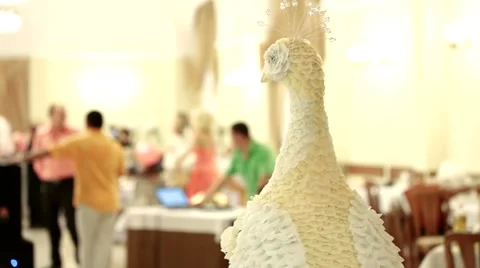 Artificial Peacock Decoration Stock Footage 51872575
