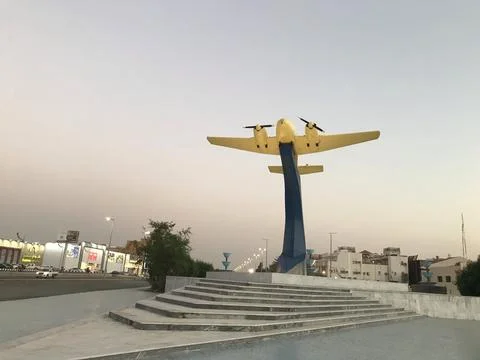 The artificial plane view in the park Stock Photos