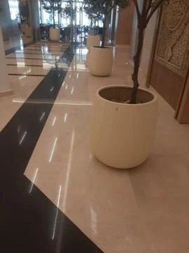 The artificial plant view on the pot Stock Photos