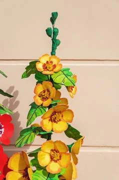 Artificial plastic flowers Stock Photos
