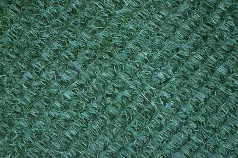 Artificial plastic grass (garden wall, fence) pattern in a cold dark green color Foto stock