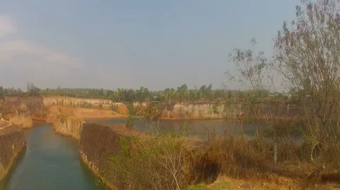 Artificial pond Stock Footage 49687432