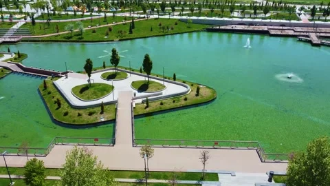 Artificial Pond Stock Footage 247955973