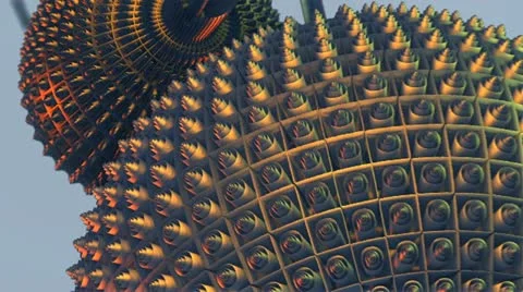 Artificial prickly spheres n1264 Stock Footage 12424488