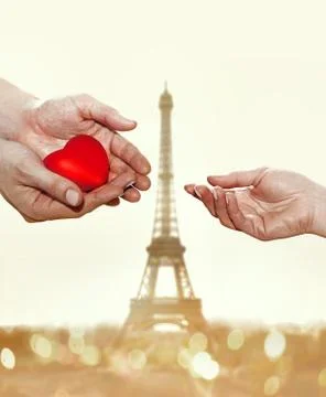 Artificial red heart Foto stock
