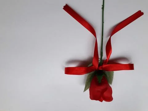 Artificial red rose 库存照片
