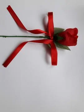 Artificial red rose 写真素材