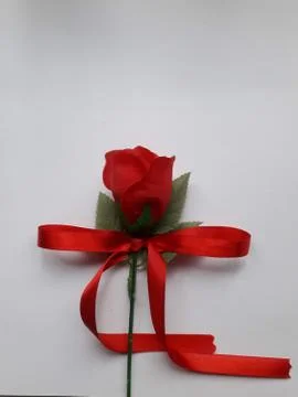Artificial red rose 写真素材