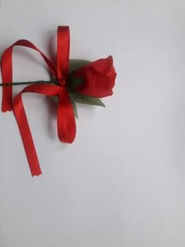 Artificial red rose 写真素材