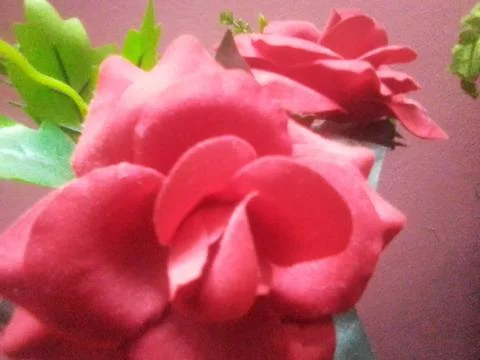 Artificial Red Rose 스톡 사진