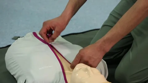 Artificial respiration course 1 Stock Footage 317081044