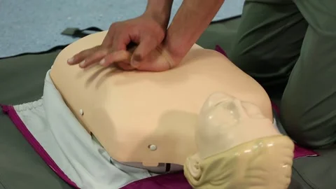 Artificial respiration course 2 Stock Footage 317081013