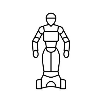 Artificial robot line icon vector illustration Stock Illustration