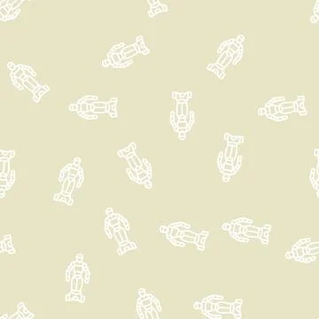 Artificial robot line seamless pattern Stock Illustration