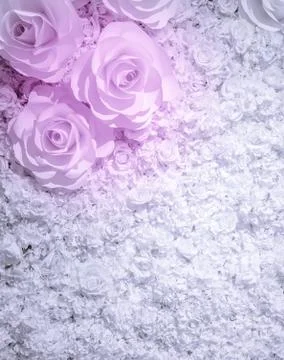Artificial rose flower background Stock Photos
