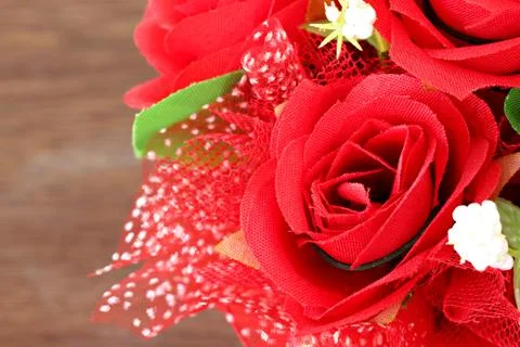 Artificial rose flowers. Stock Photos
