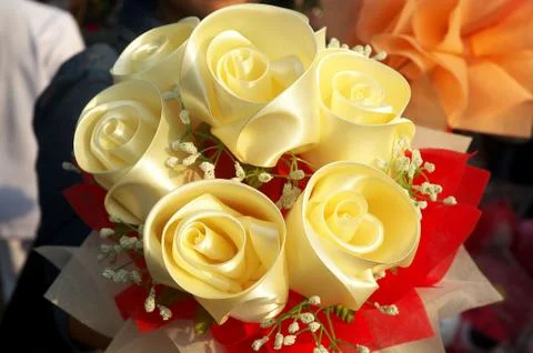 Artificial roses Stock Photos