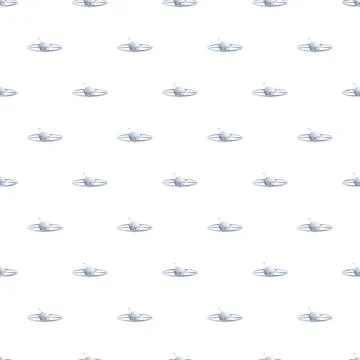 Artificial satellite seamless pattern design for technology backgrounds Stock Illustration
