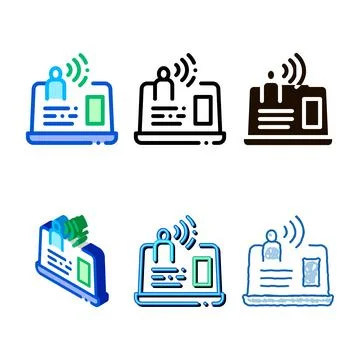 Artificial set personal assistant vector sign icon Stock Illustration