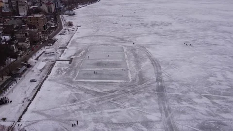 Artificial skating rink Stock Footage 170522472