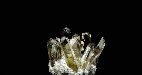 Artificial smoked quartz citrine Stock Footage 237599724