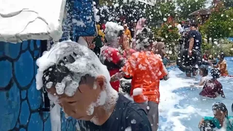 An Artificial Snow Blower Stock Footage 219762451