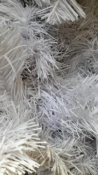 Artificial spruce. White branches of an artificial Christmas tre Foto stock