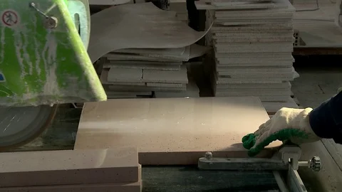 Artificial stone cut to pieces Stock Footage 72451202