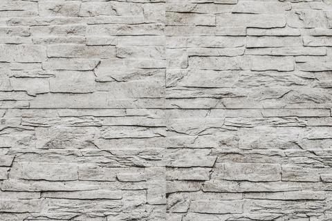 Artificial stone texture background, pattern of decorative slate stone wall s Stock Photos