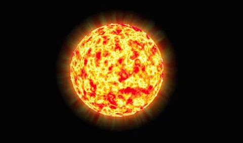 Artificial Sun. A high and clean energy ball that sustains a nuclear fusion.. Stock Illustration