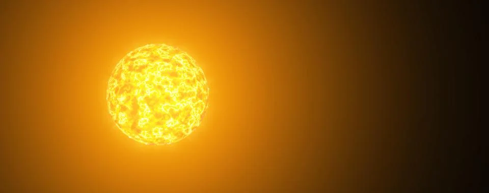 Artificial Sun. A high and clean energy ball that sustains a nuclear fusion.. Stock Illustration