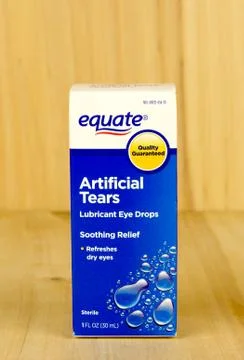 Artificial tears box. 库存照片