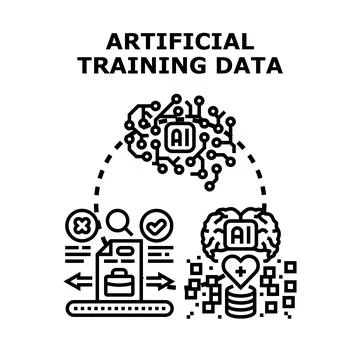 Artificial training data processing, learning, and analysis Stockillustratie