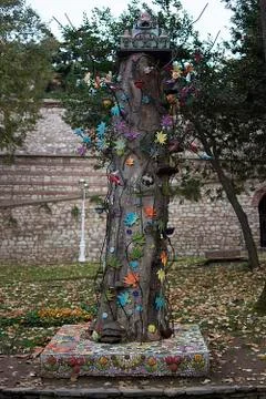 Artificial tree in the park! Stock Photos