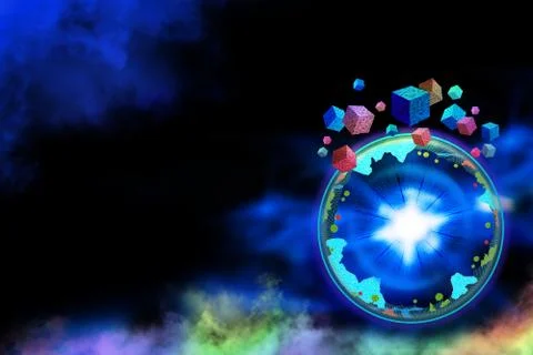 Artificial universe Stock Illustration