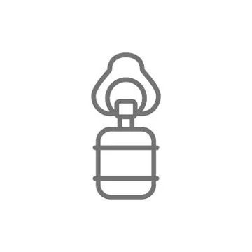 Artificial ventilation bag line icon. Isolated on white background Stock Illustration