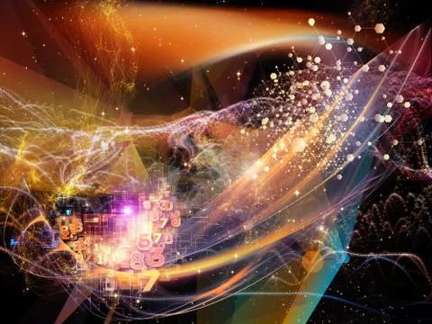 Artificial Virtual World 库存插图