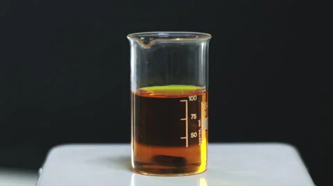 An artificial vortex in the beaker. Slow motion Stock Footage 67997753