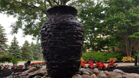 Artificial waterfall 7 Stock Footage 90914155