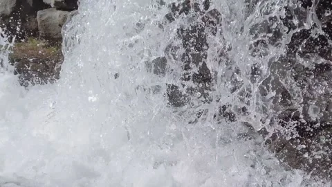 Artificial waterfall in the city park Stock Footage 162533243