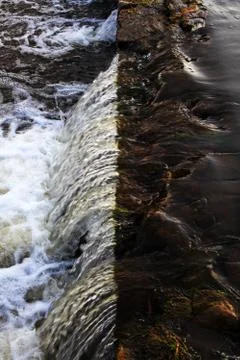 Artificial Waterfall Dam Background Texture Foto stock