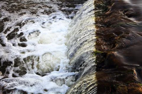 Artificial Waterfall Dam Background Texture Stock Photos