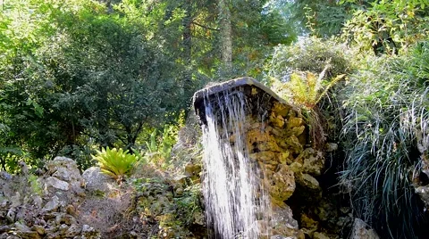 Artificial waterfall Stock Footage 49319859